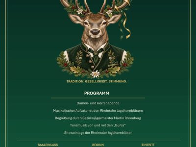 Einladung zum Jägerkränzle 2027 der Bezirksgruppe Dornbirn